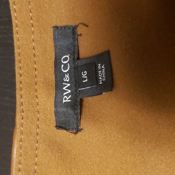 RW&CO Caramel Colored Pleather Leggings - Picture 3 of 7